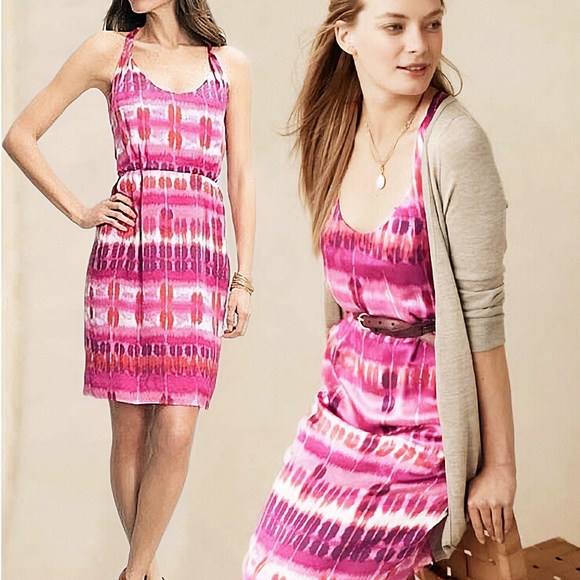 Banana Republic Dresses & Skirts - $129 Banana Republic Twist Strap Multi Color Silk Dress With Pockets Sz 6